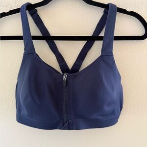 Victoria's Secret Navy Front-Zip Sports Bra